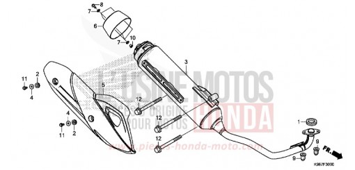 EXHAUST MUFFLER WW125AK de 2019